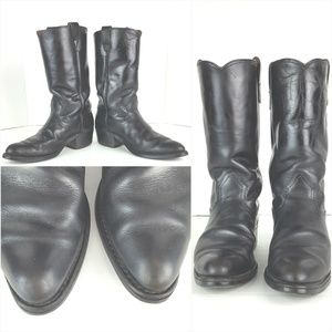 TEXAS|Men's Black Cowboy Western Boots Size 7.5D